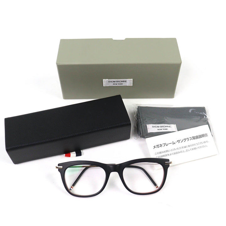 Excellent THOM BROWNE Glasses Square Tricolor Mad black mens TB-712-A-BLK-GLD-5
