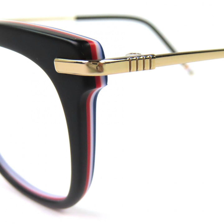 Excellent THOM BROWNE Glasses Square Tricolor Mad black mens TB-712-A-BLK-GLD-5