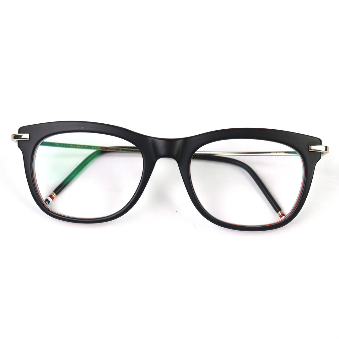 Excellent THOM BROWNE Glasses Square Tricolor Mad black mens TB-712-A-BLK-GLD-5