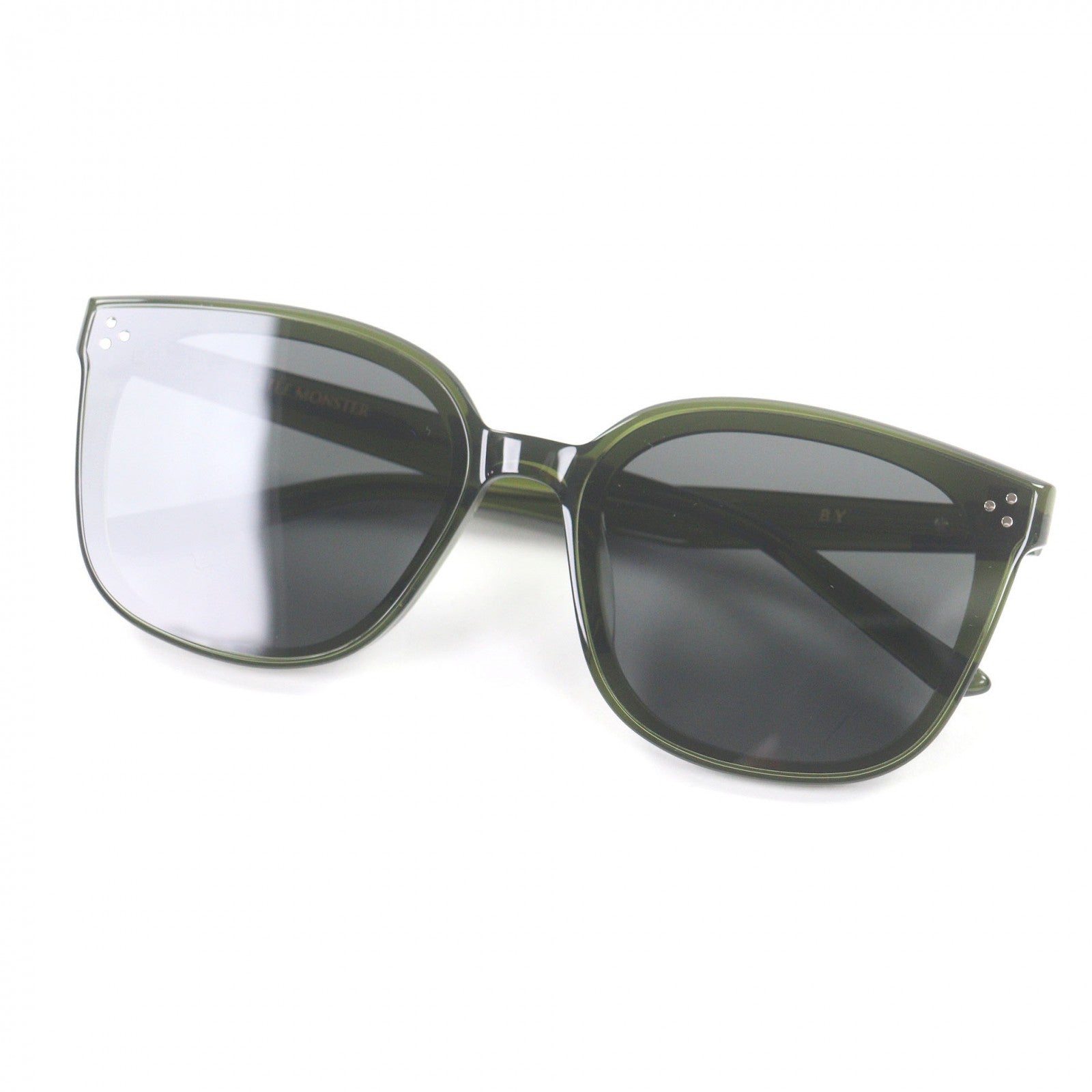 Great GENTLE MONSTER sunglasses BY Square frame Olive green – caro