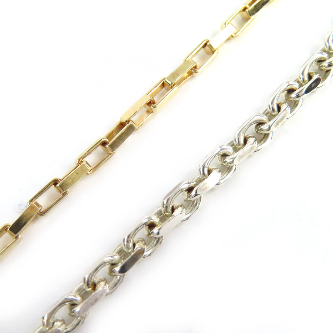 Great BOTTEGAVENETA Two-tone Chain Bracelet Accessories AG925 L 754354 V507D