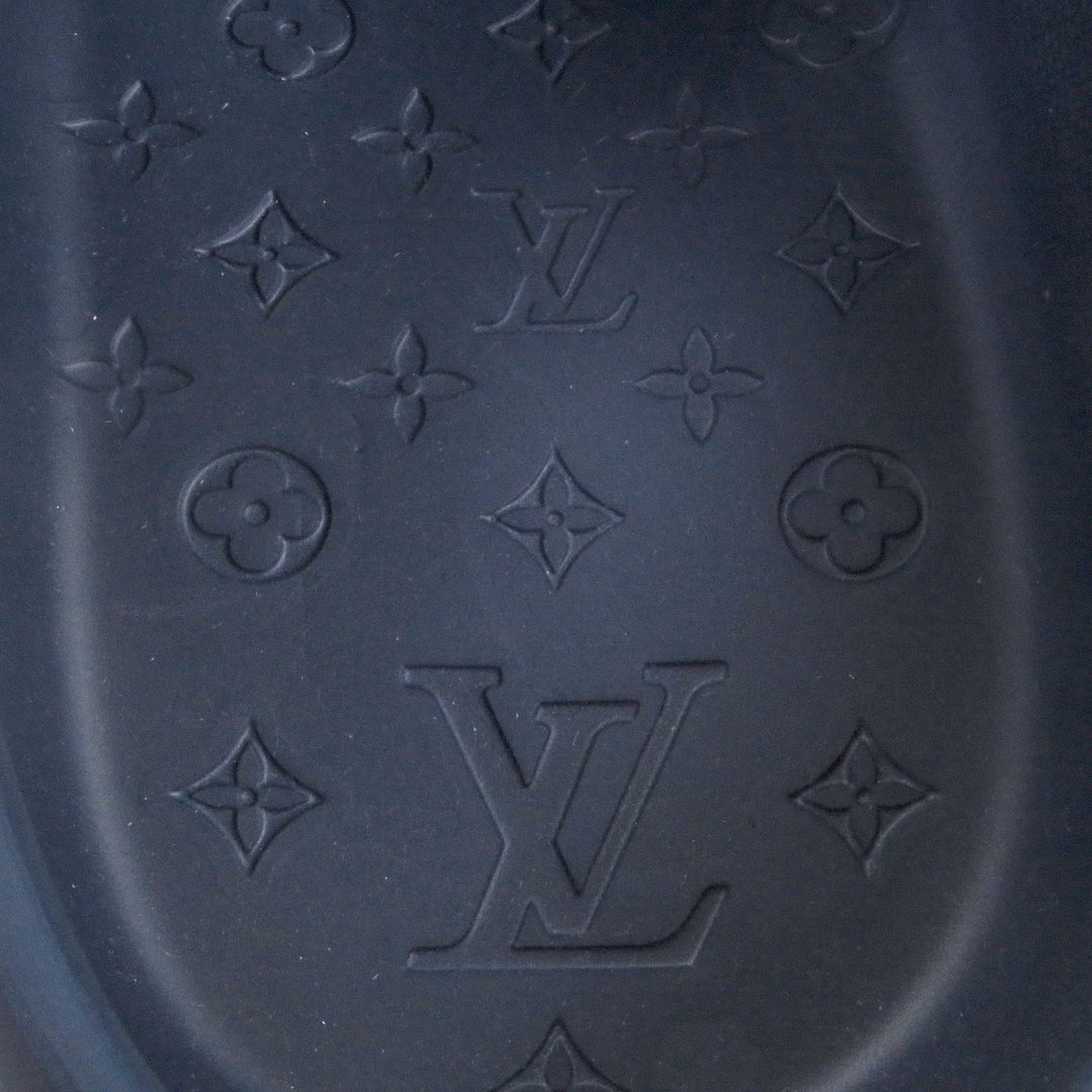 素晴らしい LOUIS VUITTON サンダル LV シャークライン モノグラム ラバー ネイビー ラバー メンズ 6