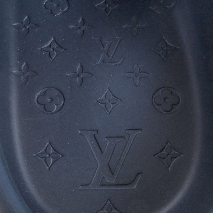 素晴らしい LOUIS VUITTON サンダル LV シャークライン モノグラム ラバー ネイビー ラバー メンズ 6