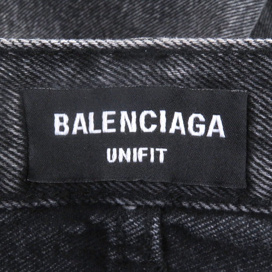 素晴らしい BALENCIAGA デニムパンツ フレアデニム ウォッシュドフレア ブラック XXS 697829