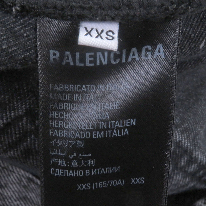 素晴らしい BALENCIAGA デニムパンツ フレアデニム ウォッシュドフレア ブラック XXS 697829