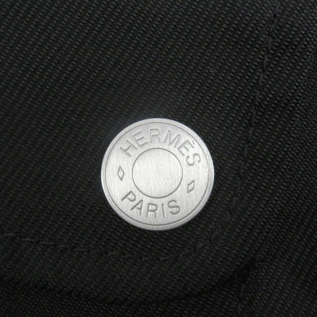 Excellent HERMES Jacket Serie button H logo zip black Nylon mens 46