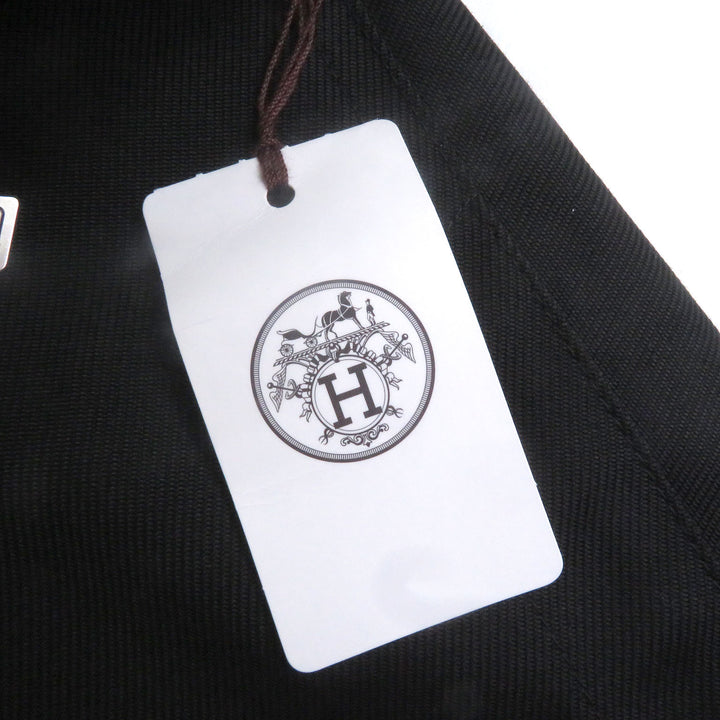 Excellent HERMES Jacket Serie button H logo zip black Nylon mens 46