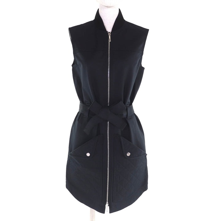 Pristine HERMES Serie Button Equestre Deal Zip-Up Sleeveless Dress 34 5E0552DQ
