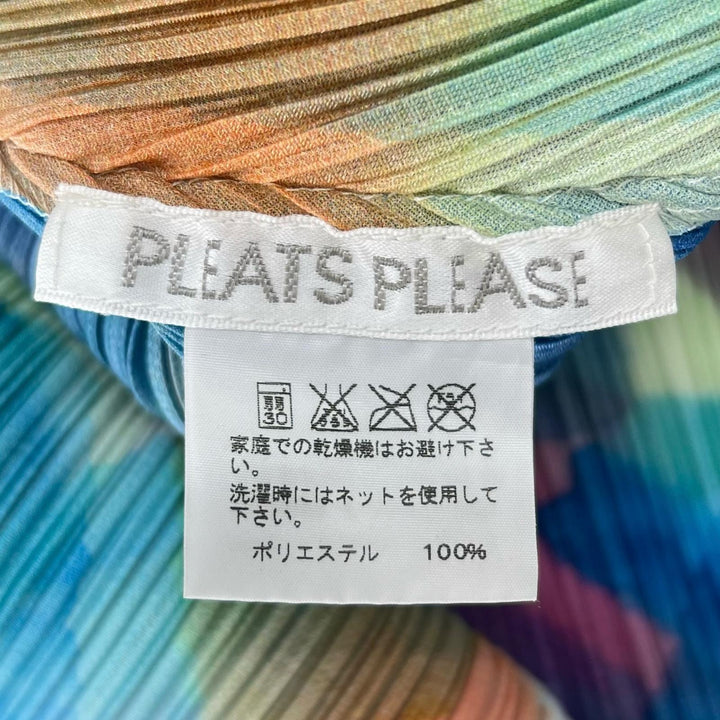 Excellent PLEATS PLEASE one piece V neck multicolor polyester Women 3 PP01-JT688