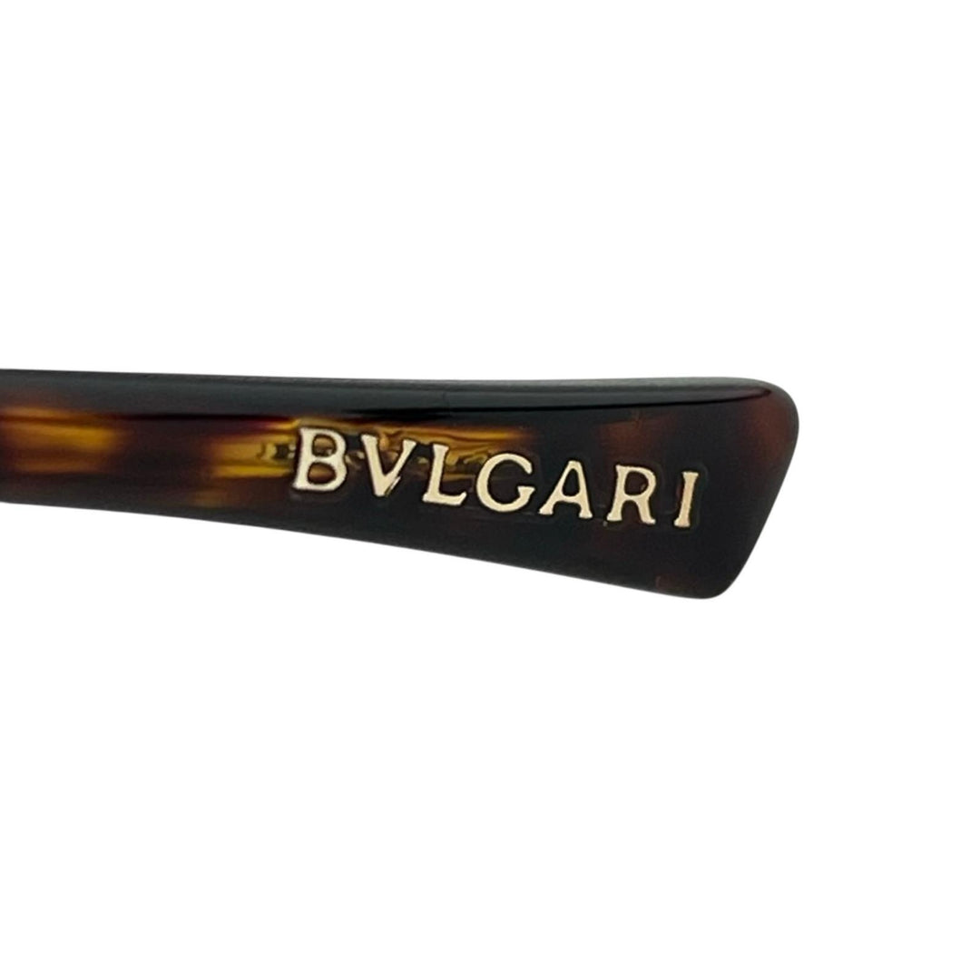 Excellent BVLGARI sunglasses Gradation Gold brown mens 6135