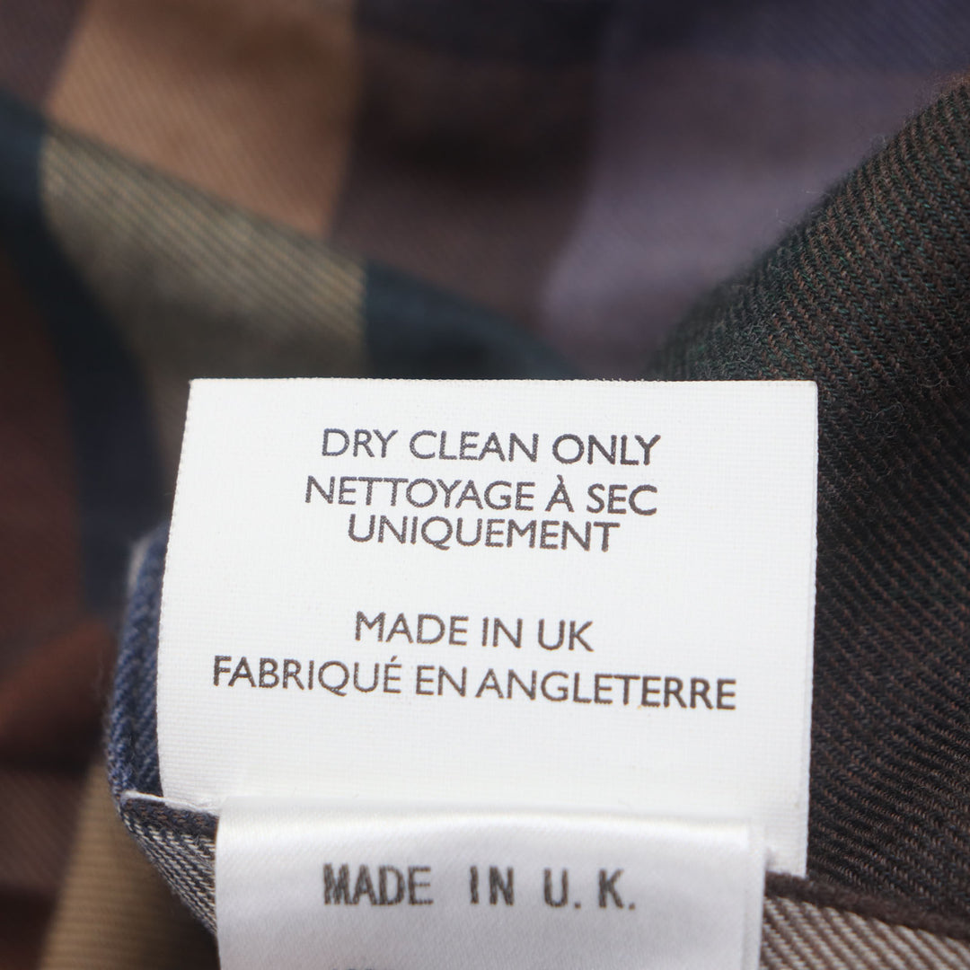 素晴らしい E.TAUTZ 長袖シャツ LINEMAN SHIRT NV ブラウン ネイビー コットン メンズ XS