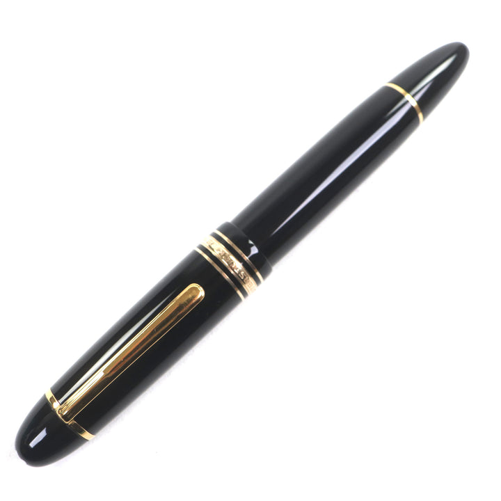 偉大な MONTBLANC 万年筆 マイスターシュテュック 149 ホワイトスター ブラックゴールド 14K メンズ