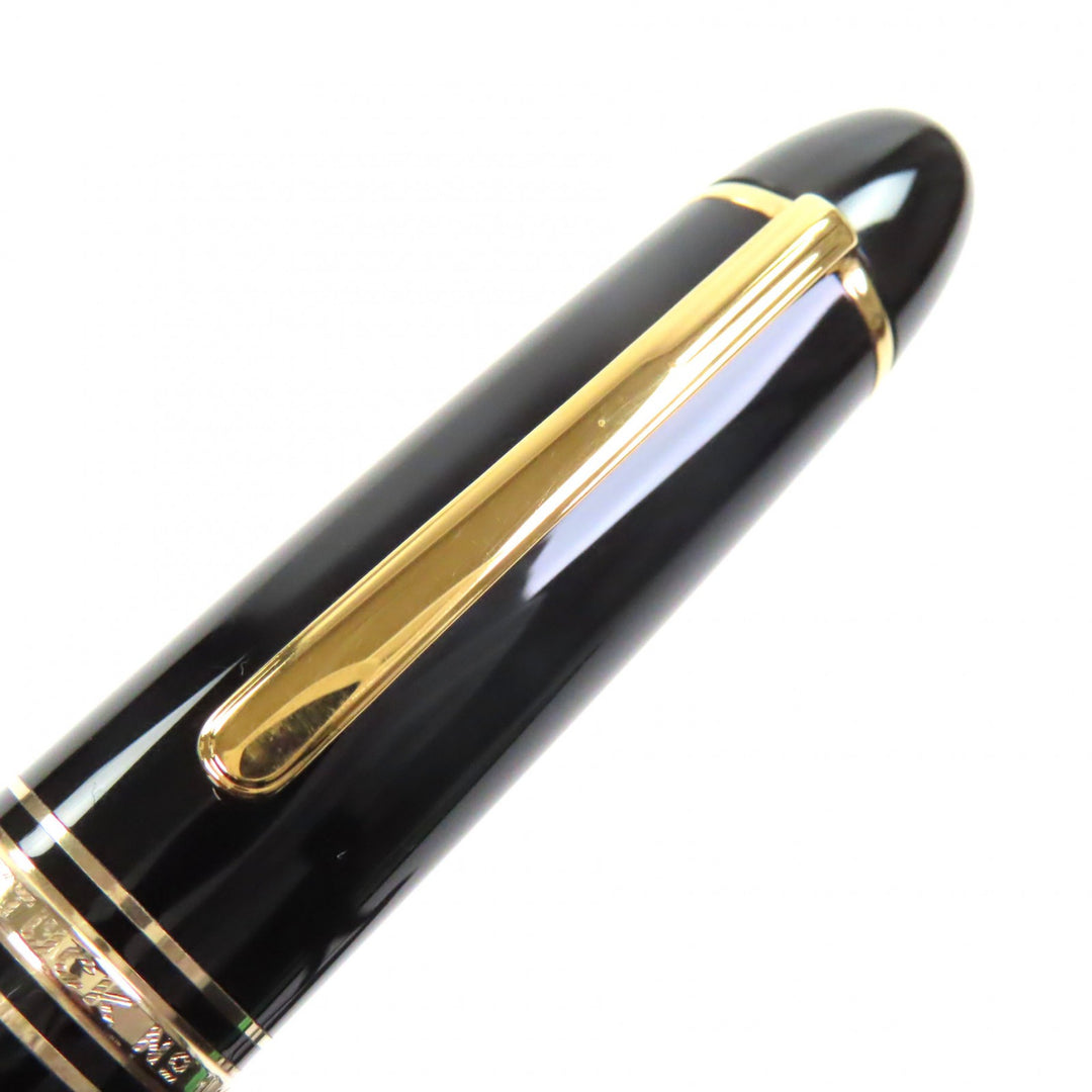 偉大な MONTBLANC 万年筆 マイスターシュテュック 149 ホワイトスター ブラックゴールド 14K メンズ