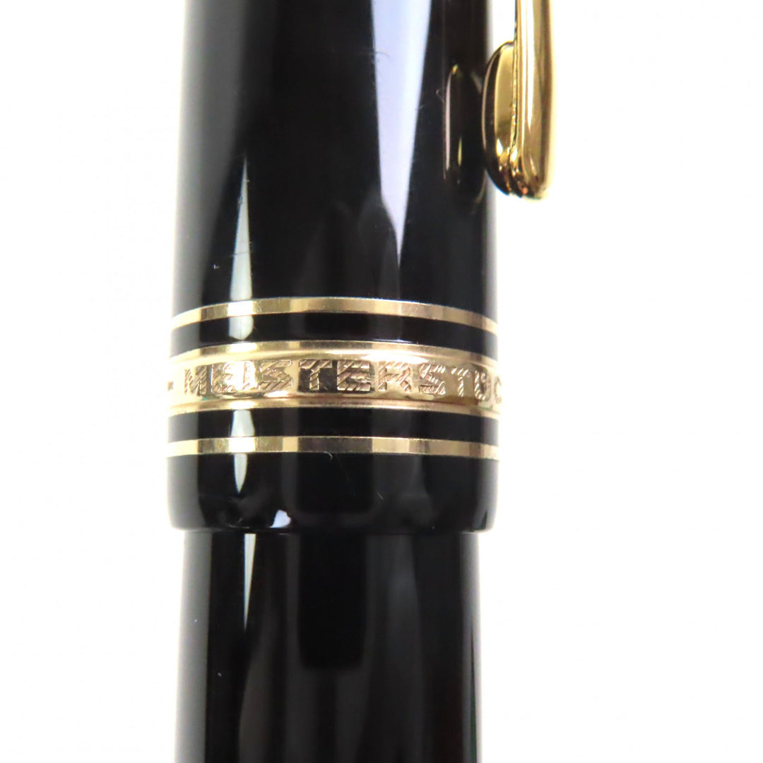 偉大な MONTBLANC 万年筆 マイスターシュテュック 149 ホワイトスター ブラックゴールド 14K メンズ