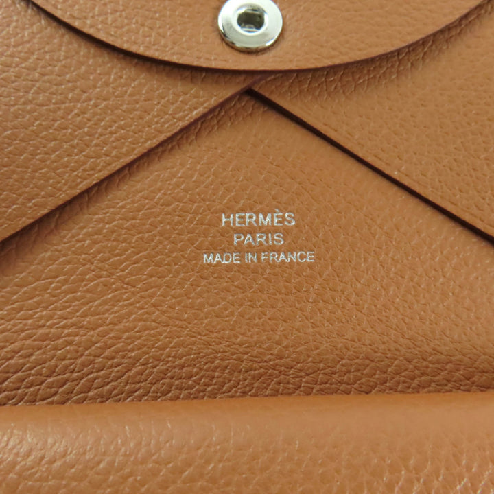 新品 HERMES コインケース カルヴィ デュオ エバーカラー レザー レディース