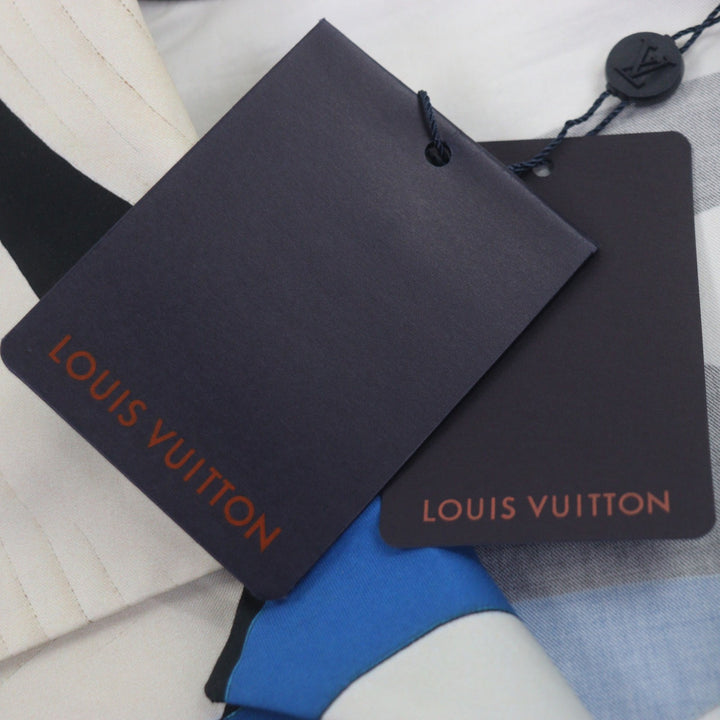 Pristine LOUIS VUITTON Short sleeve shirt blue cotton mens 1AFQYH