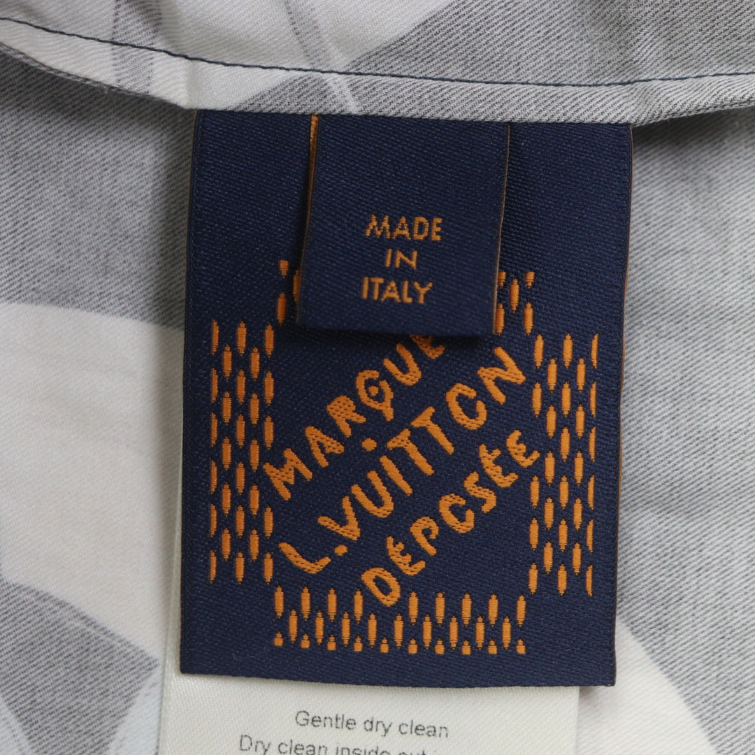 Pristine LOUIS VUITTON Short sleeve shirt blue cotton mens 1AFQYH