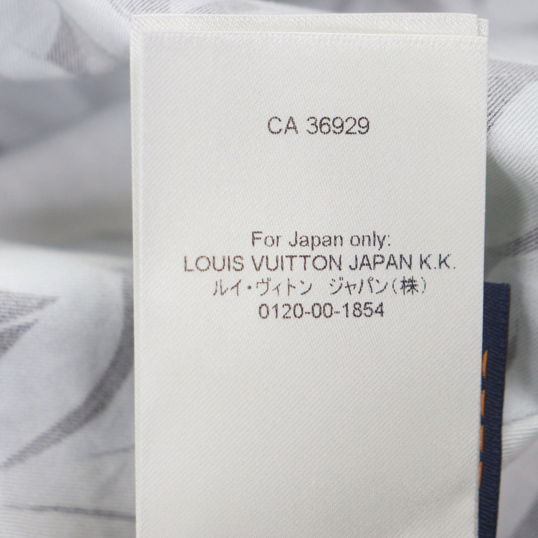 Pristine LOUIS VUITTON Short sleeve shirt blue cotton mens 1AFQYH