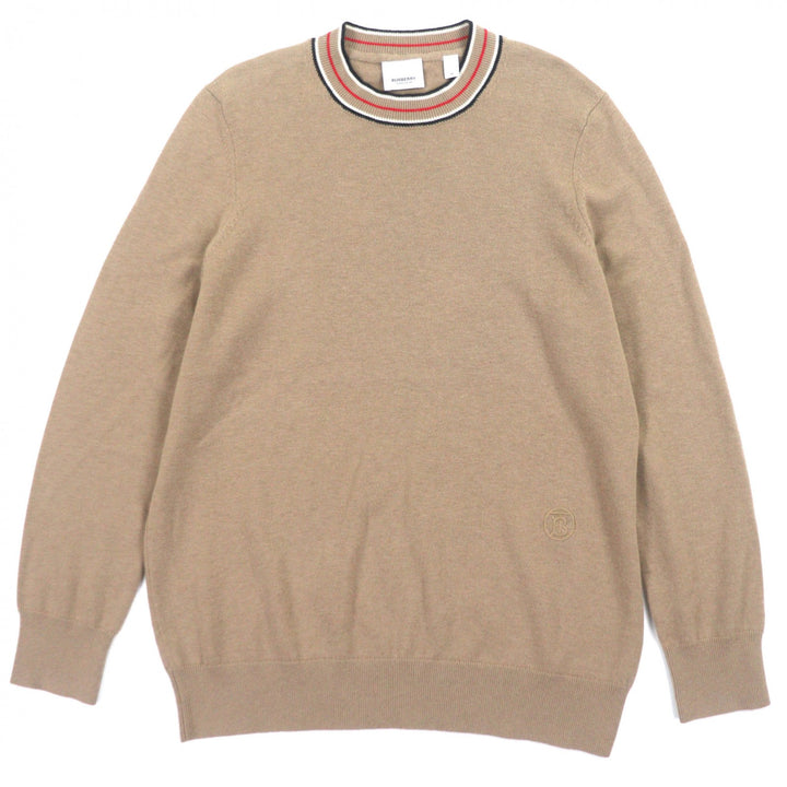 Excellent BURBERRY sweater beige cashmere mens M 8048429