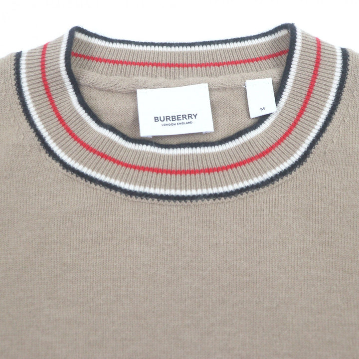 Excellent BURBERRY sweater beige cashmere mens M 8048429