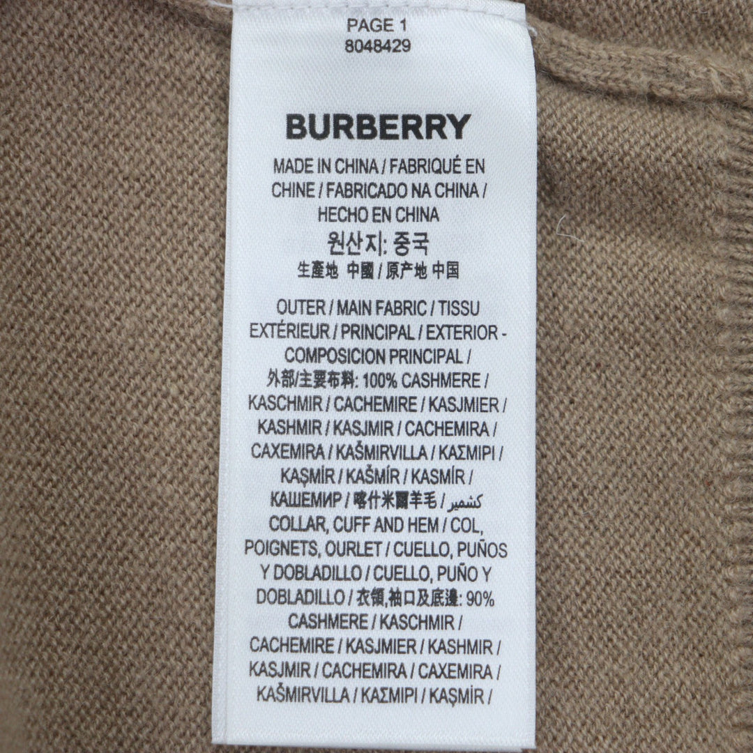 Excellent BURBERRY sweater beige cashmere mens M 8048429