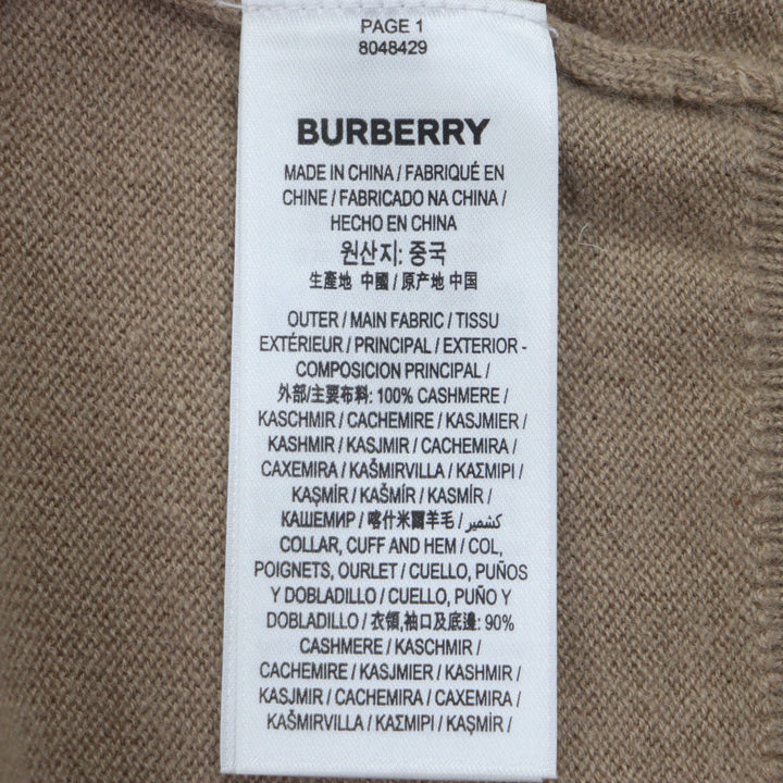 Excellent BURBERRY sweater beige cashmere mens M 8048429