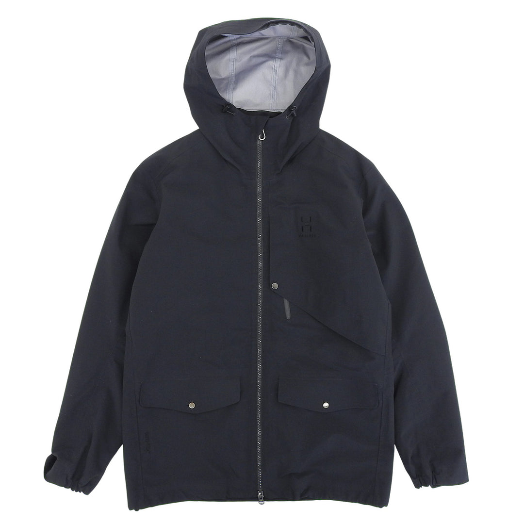 Great HAGLOFS mountain hoodie SELJA JACKET MEN black Nylon mens S