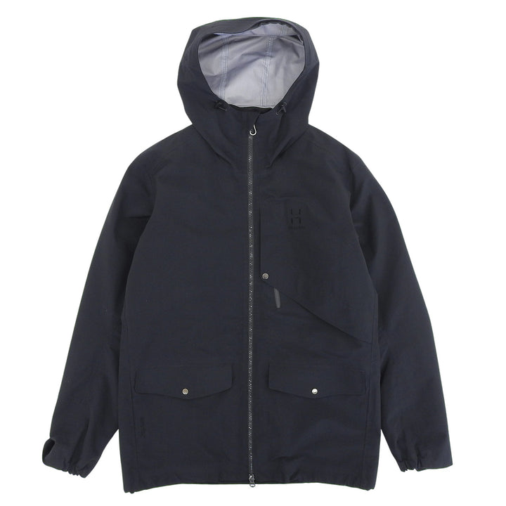Great HAGLOFS mountain hoodie SELJA JACKET MEN black Nylon mens S