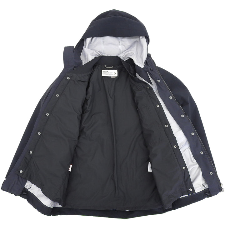 Great HAGLOFS mountain hoodie SELJA JACKET MEN black Nylon mens S