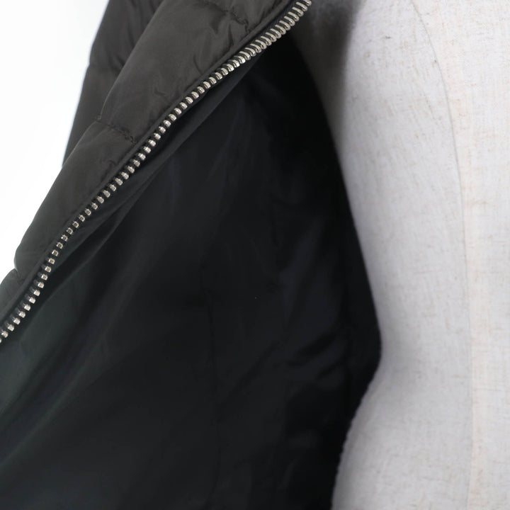 非常に良い MONCLER ダウンコート OROPHIN レザーロゴパッチ フード付き カーキ レディース 1