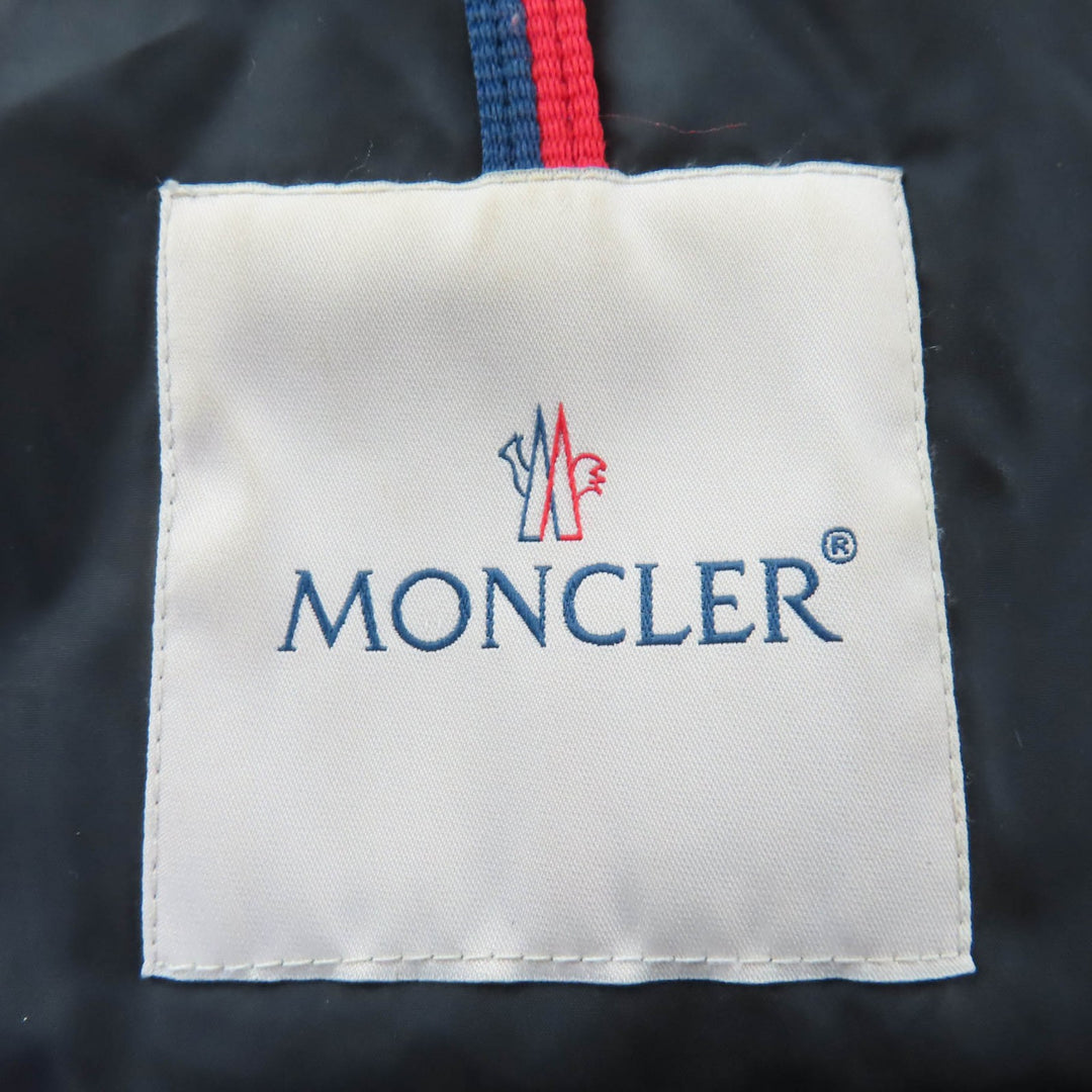 非常に良い MONCLER ダウンコート OROPHIN レザーロゴパッチ フード付き カーキ レディース 1