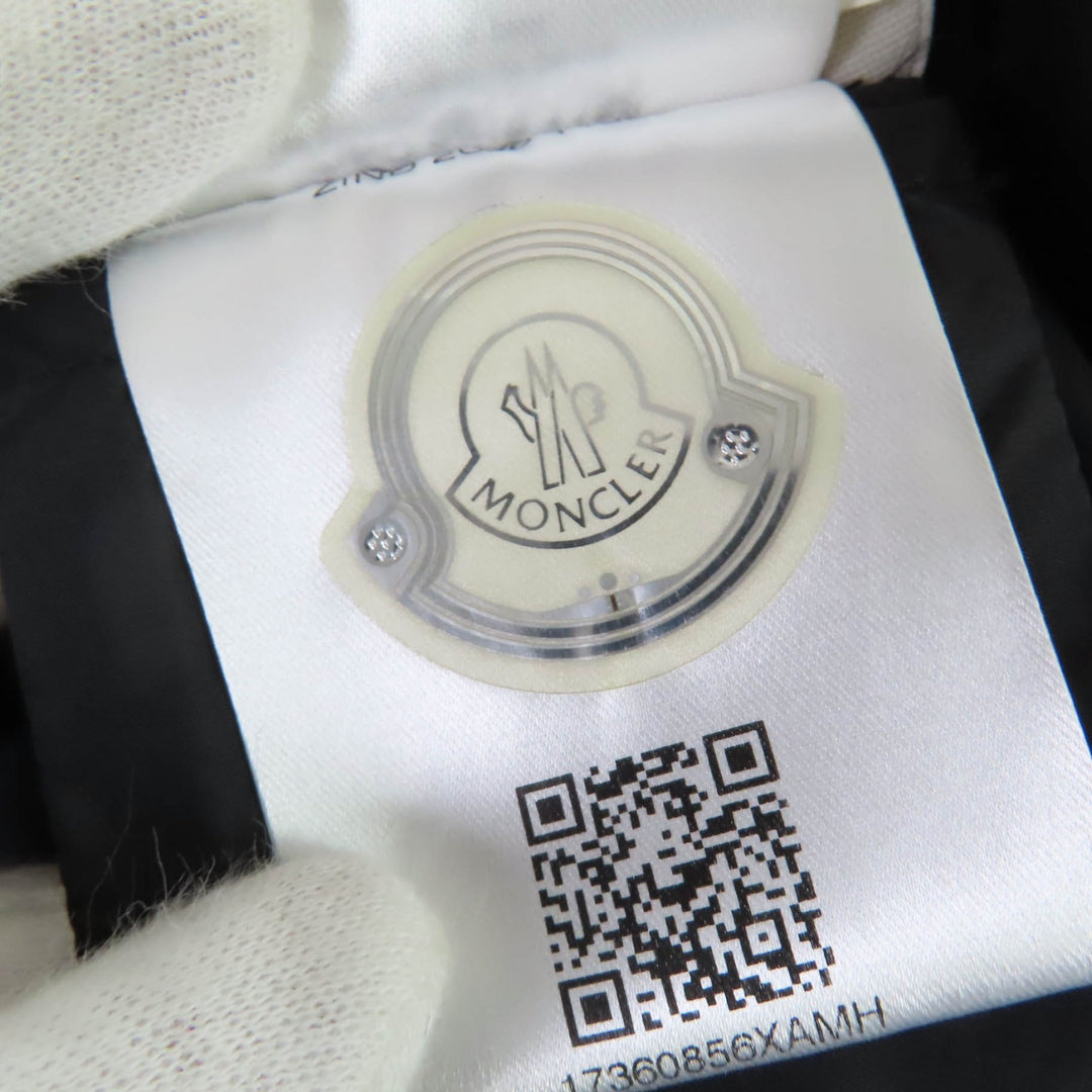 非常に良い MONCLER ダウンコート OROPHIN レザーロゴパッチ フード付き カーキ レディース 1