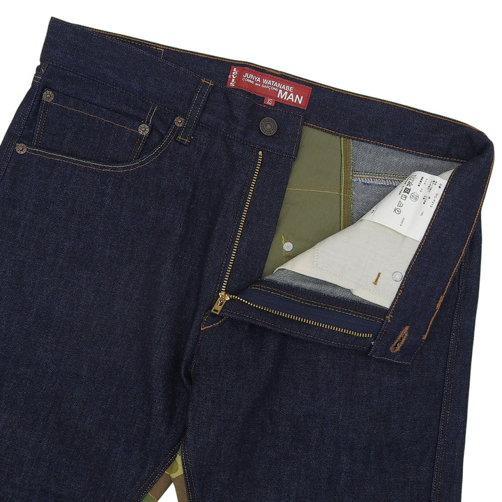 Excellent JUNYA WATANABE MAN COMME des GARCONS Levis Denim pants XS WC-P212-051