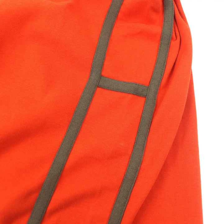 Excellent HERMES Short sleeve polo shirt Serie Button Side H Logo Orange