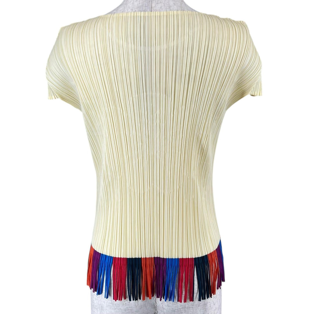 Great PLEATS PLEASE T-shirt Hibiscus/Fringe multicolor polyester 3 PP91-JK572