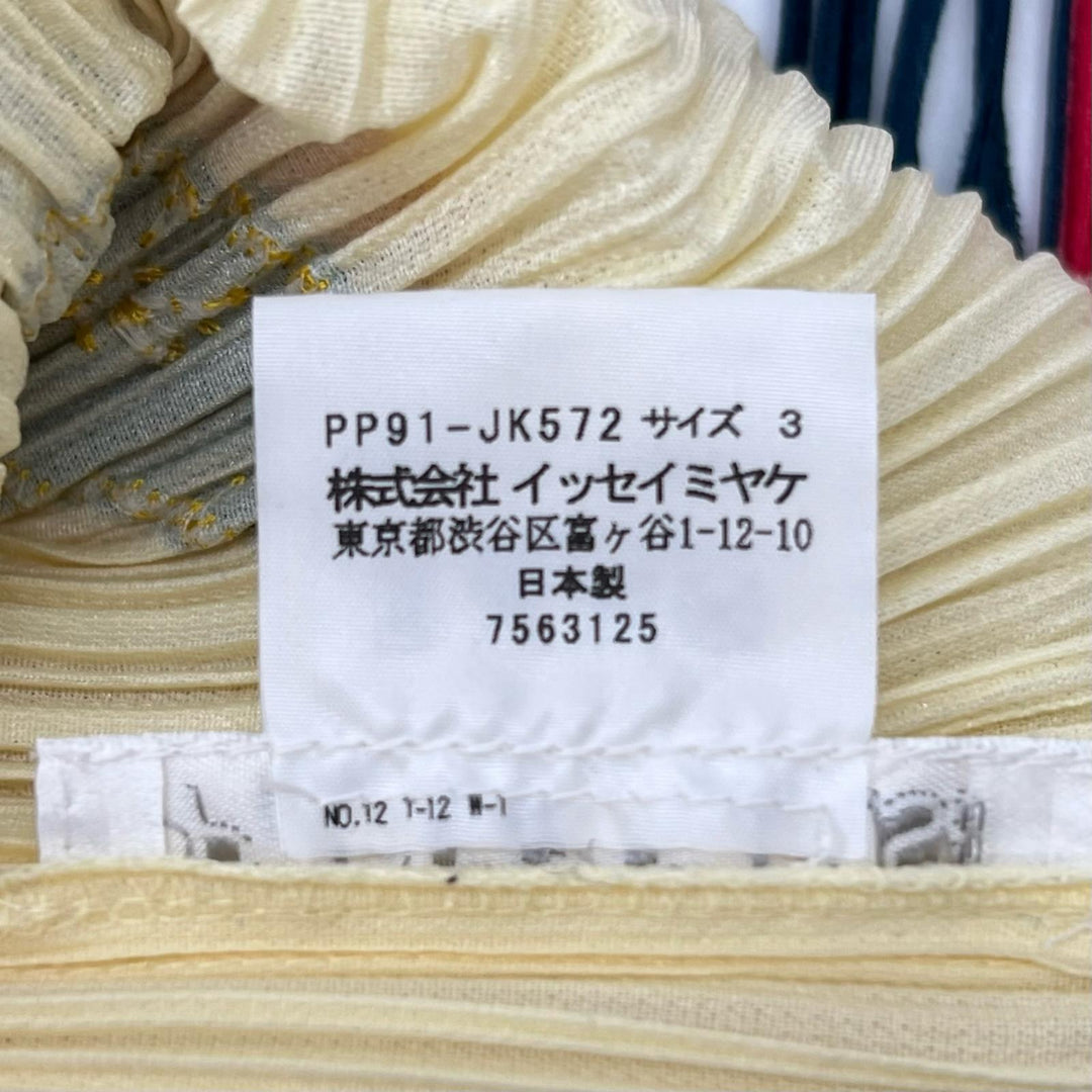 Great PLEATS PLEASE T-shirt Hibiscus/Fringe multicolor polyester 3 PP91-JK572