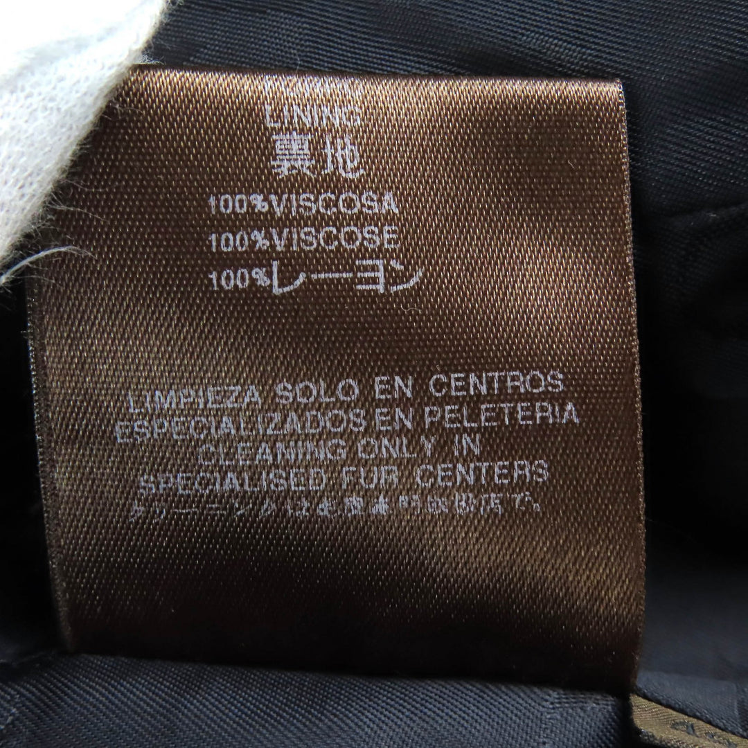 Very Good LOEWE Leather coat Anagram Embossed Logo Chin Strap Lamb black 48