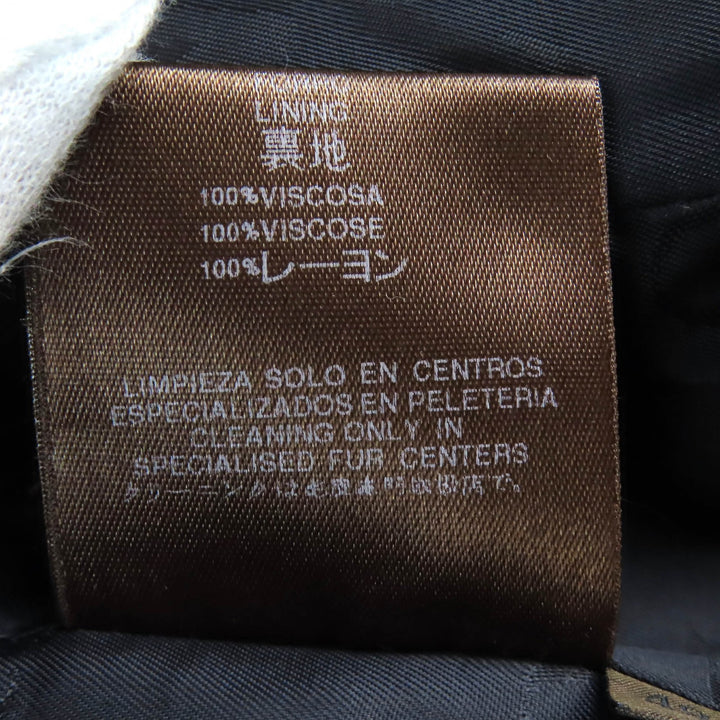 Very Good LOEWE Leather coat Anagram Embossed Logo Chin Strap Lamb black 48