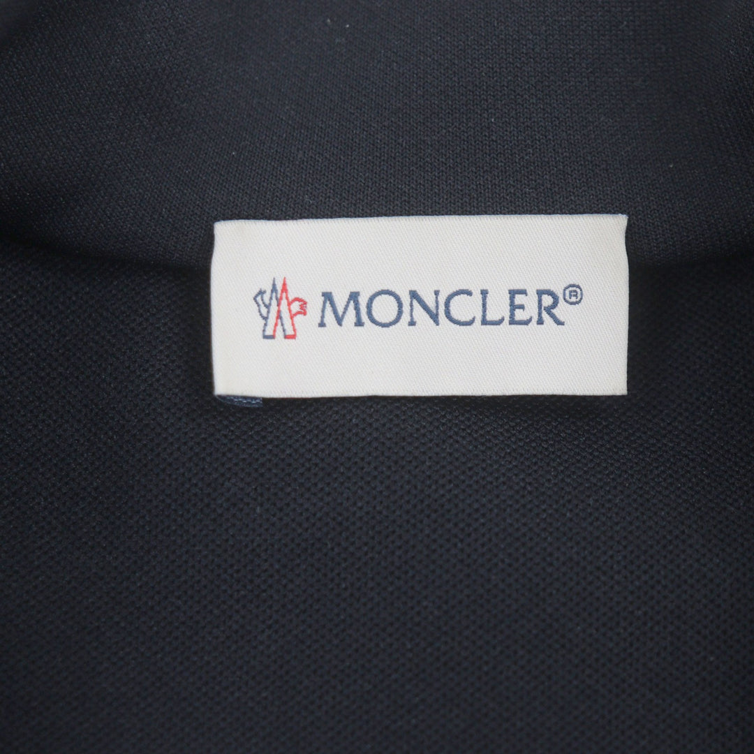 Excellent MONCLER Track jacket MAGLIA APERTA CON ZIP black polyester mens XS