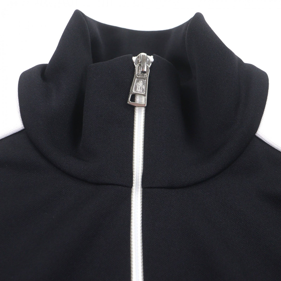 Excellent MONCLER Track jacket MAGLIA APERTA CON ZIP black polyester mens XS