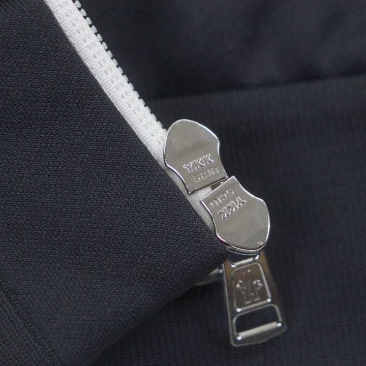 Excellent MONCLER Track jacket MAGLIA APERTA CON ZIP black polyester mens XS
