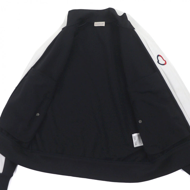 Excellent MONCLER Track jacket MAGLIA APERTA CON ZIP black polyester mens XS