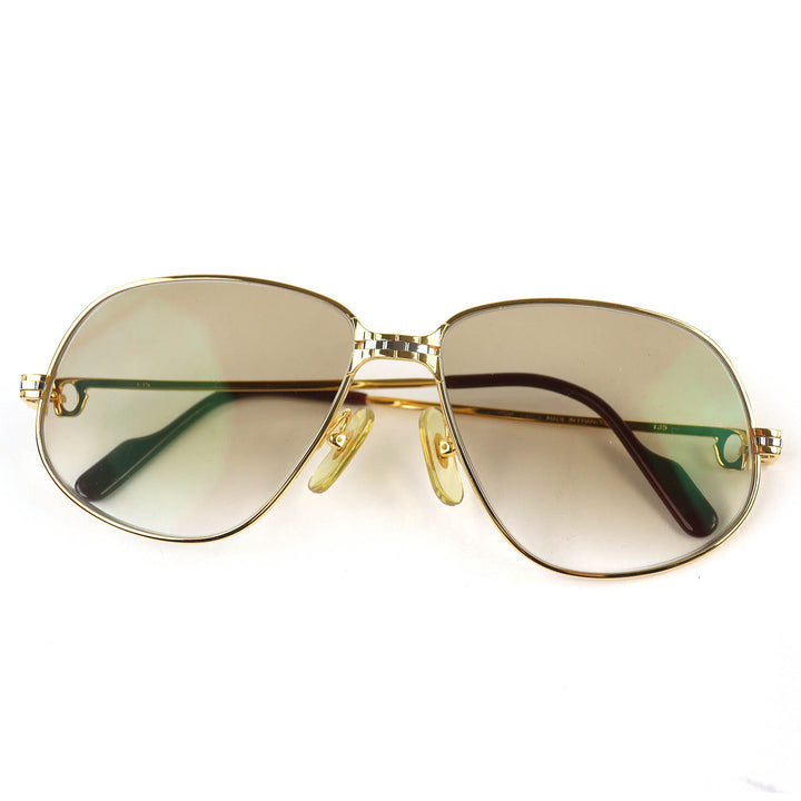 Great Cartier sunglasses PANTHERE teardrop gold mens