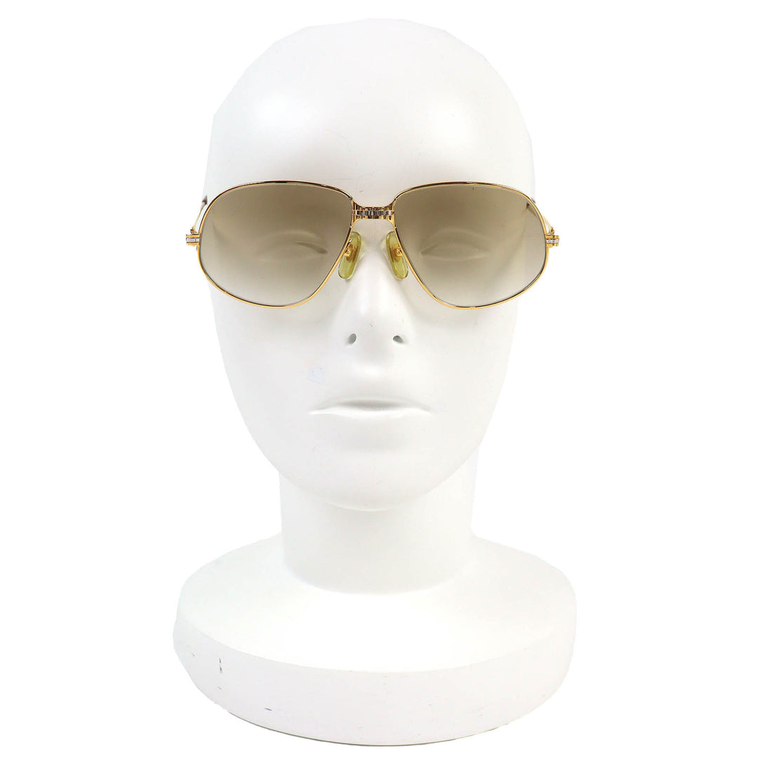 Great Cartier sunglasses PANTHERE teardrop gold mens