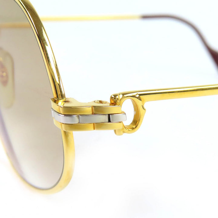 Great Cartier sunglasses PANTHERE teardrop gold mens