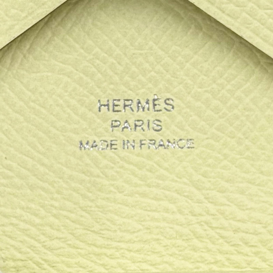 Pristine HERMES Coin case Calvi duo Epsom Leather Women