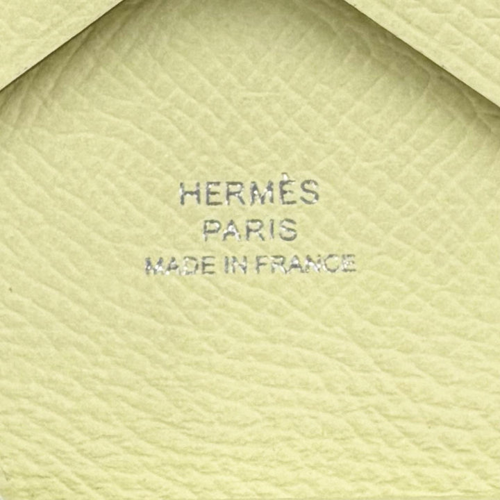 Pristine HERMES Coin case Calvi duo Epsom Leather Women