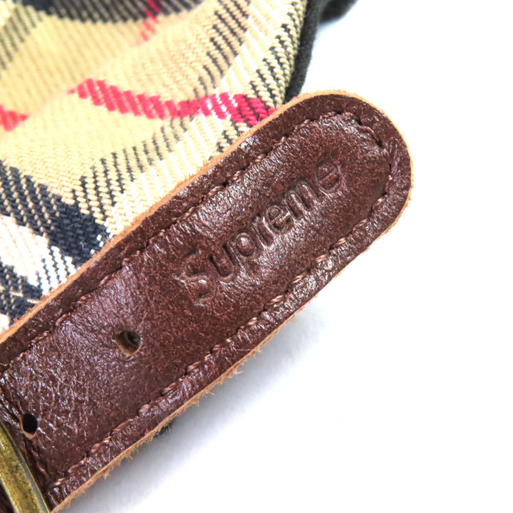 素晴らしいSupreme BURBERRYキャップ バーバリーデニム6パネルロゴ刺繍ノバチェック
