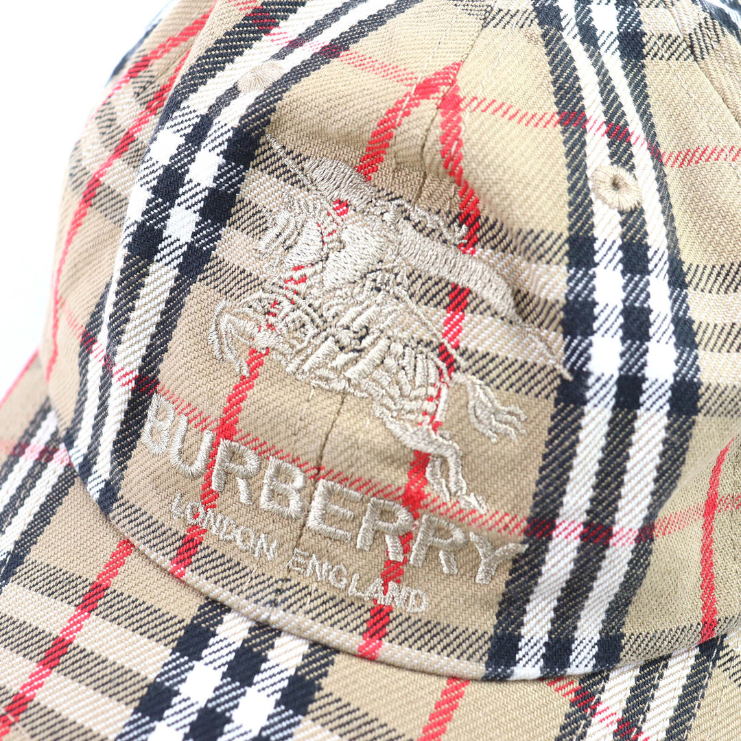 素晴らしいSupreme BURBERRYキャップ バーバリーデニム6パネルロゴ刺繍ノバチェック