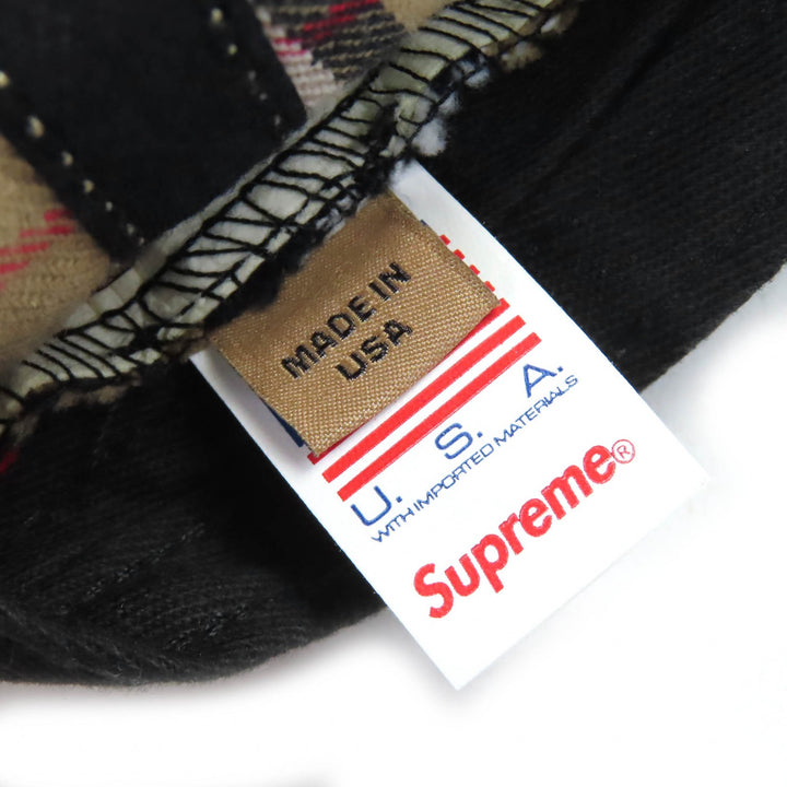 素晴らしいSupreme BURBERRYキャップ バーバリーデニム6パネルロゴ刺繍ノバチェック